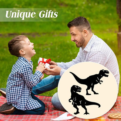 EZTZEN Dinosaur Metal Garden Stakes - Gifts for Women/Men/Lovers, Black Silhouette Statues, Outdoor Decor for Yard, Lawn Ornaments