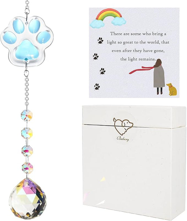 Dog Memorial Gifts for Loss of Dog, Pet Loss Sympathy Gift, Pet Memorial Suncatcher for Car/Window Hanging Ornament Pet Memorial Gifts for Dogs/Cats