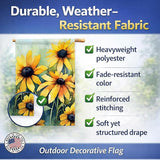 Caroline's Treasures Maryland Black-Eyed Susans in Watercolor House Flag Large Porch Sleeve Pole Decorative Outside Yard Banner Artwork Wall Hanging, Polyester, House Size, Multicolor