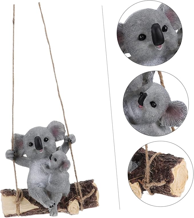 Elegant Grey Garden Sculpture Resin Craft Ornament Outdoor Decoration Adorable Scene Decor
