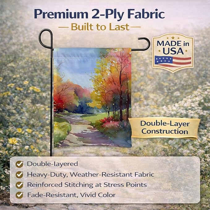 Caroline's Treasures North Carolina Dogwoods in Watercolor Garden Flag Mailbox Flag Decorative Yard Flag Banner Outside Patio Artwork Yard Flower Beds, Garden Size, Multicolor