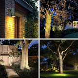Arrownine Landscape Lighting Moonlighting Tree Down Lighting Fixture,Low Voltage 12V Outdoor Lighting Wall Mounted Down Lights Replaceable MR16 LED Lamp Warm White Bronze Color with Bulb