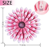 AHYS Metal Flowers Wall Decor Indoor Outdoor Metal Wall Art for Farmhouse Home Living Room Bedroom Bathroom Garden Decor – Pink
