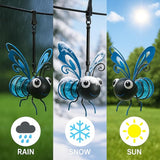 Solar Butterfly Lights Outdoor for Garden – Hanging Metal Insect Light with Hook, Waterproof Butterfly Decorations for Yard, Patio & Lawn, Holiday Gifts for Women & Kids (Sky Blue-2PC)