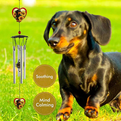 Wind Chimes for Outside 24" Dachshund Wind Chimes Outdoor Home Patio Garden Decor Windchimes Outdoors Gift Ideas for Women Mom Grandma Sisters