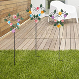 Metal Flowers Decorative Garden Stakes, 22.1 ''H Heart Shape Metal Flowers for Outside Yard Art Garden Stakes,Spring Outdoor Decor Housewarming Present for Women Mom Grandma