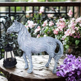 Horse Garden Statue with Solar Lantern,Garden Outdoor Horse Figurines Decor for Farmhouse Patio Yard Lawn Home Gifts for Mom Grandma Wome Housewarming Christmas Birthday