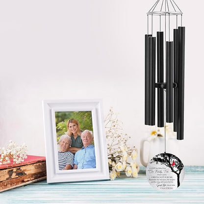 ASTARIN Personalized 30" Memorial Wind Chimes for Outside, Bereavement Gift in Remembrance of a Loved One, Sympathy Gift for Loss of Mother Father Husband, Garden Patio Decor