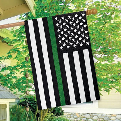 Briarwood Lane Thin Green Line Embroidered House Flag