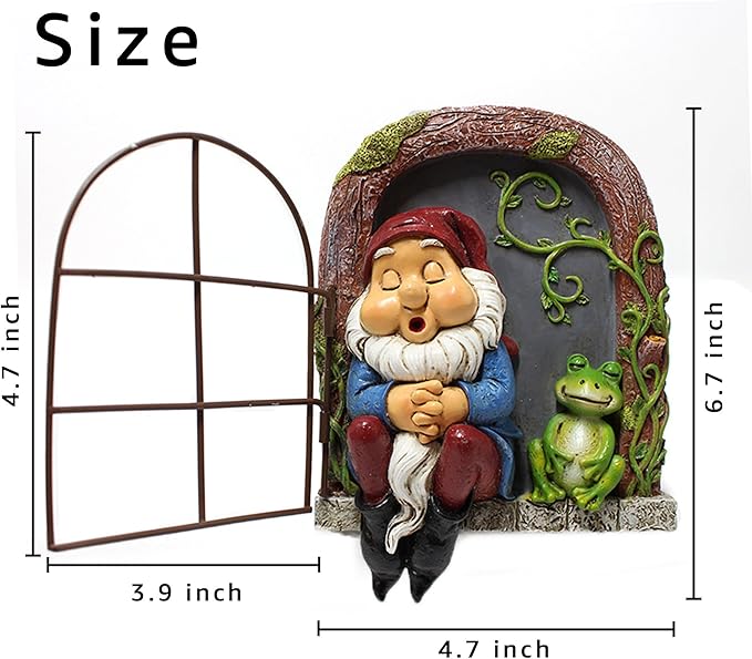Outdoor Garden Statues, Resin Gnome Tree Hugger, Durable Outdoor Decor, Whimsical Yard Sculpture, Garden Peeker Yard Art, Waterproof & Handcrafted, Unique Christmas Decorations Outdoor Ornament Gift
