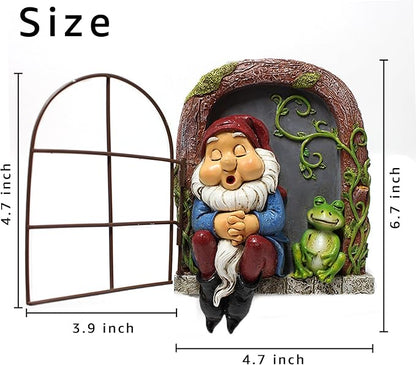 Outdoor Garden Statues, Resin Gnome Tree Hugger, Durable Outdoor Decor, Whimsical Yard Sculpture, Garden Peeker Yard Art, Waterproof & Handcrafted, Unique Christmas Decorations Outdoor Ornament Gift