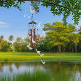 Arrowbash Goose Wind Chimes for Outside 34" Metal Windchimes Outdoors Valentine Goose Gifts for Women Men Mom Memorial Birthday Housewarming Festival Yard Patio Porch Geese Garden Decor