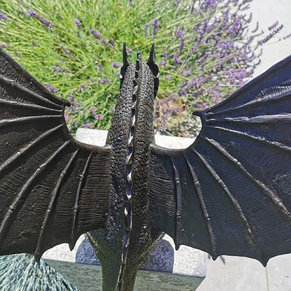ADSE Garden Dragon Statue Fountain Dragon Ornament Resin Water Feature Sculpture for Home Garden Decoration