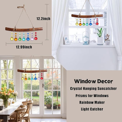 Crystal Suncatchers Colorful Prism Balls Hanging Sun Catchers Rainbow Maker Light Catcher for Window Home Garden Christmas Day Party Wedding Decoration