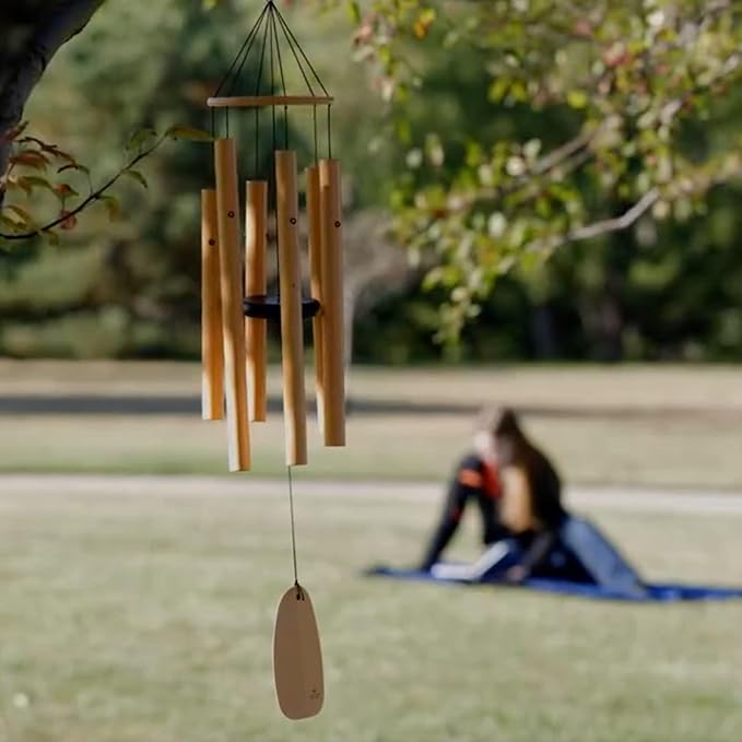 Woodstock Chimes Bells of Paradise Medium 32" Apricot Wind Chime for Outside, Outdoor Memorial Gift, Wind Chimes for Backyard, Porch, Garden Patio Decor BPMAP