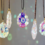 HDCRYSTALGIFTS 12pcs Crystal Prisms Suncatcher for Window Rainbow Maker Chandelier Crystals Hanging Sun Catchers Indoor Outdoor Home Garden Valentines Day Wedding Decoration, 50mm
