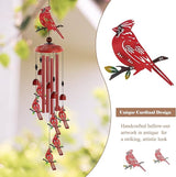 for Women Cardinal Wind Chimes for Outside, 35'' Metal Cardinal WindChimes Gifts for Women/Men, Decoration for Outdoor, Home, Garden, Patio, Backyard