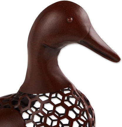 Accent Plus Chicken Wire Duck Sculpture Duck, 13x4.75x14.5