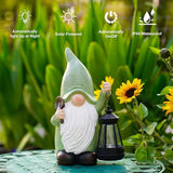 Gnome Statue with Solar Lantern - Gnomes Decorations for Yard Garden Decor - Unique Gifts for Women,Mom