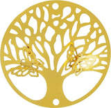 10pcs Gold Tree of Life Hanging Suncatcher Parts Window Pendant DIY Metal Ornament DIY Hand-Crafts Gifts