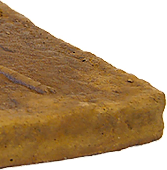 Athens Autumn Wheat Dragonfly Stepping Stone, 12” Square Concrete Garden Accent with Raised Dragonfly Design, Durable Outdoor Patio or Pathway Decor, Natural Brown Tones, Hand Cast Artisan Finish