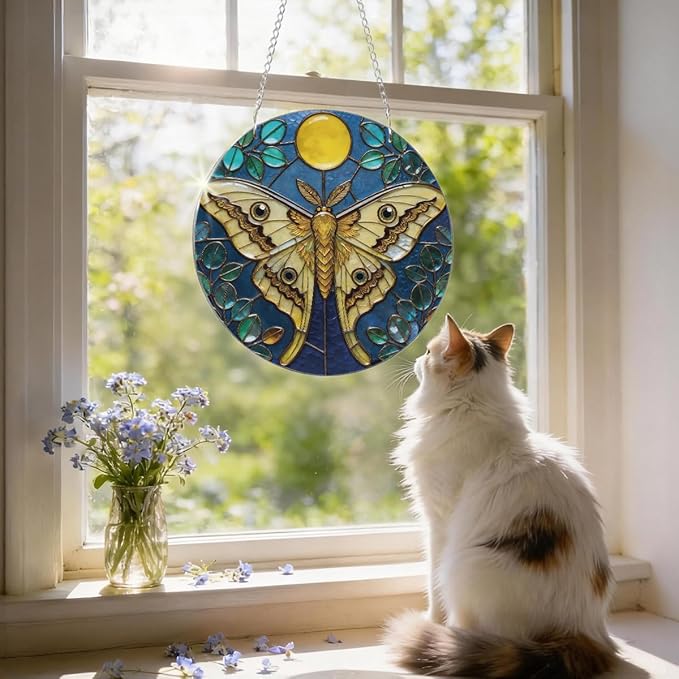 Butterfly Plant Acrylic Suncatcher, Indoor Window Wall Art, Decorative Acrylic Sun Catcher, Housewarming Gift, Butterfly Lover Gift for Birthday Christmas Thanksgiving