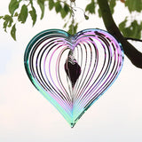 Phuryllic Wind Spinners Outdoor, Garden Decor, Bird Deterrents for Outside, 3D Metal Yard Decorations for Patio & Backyard, Unique Gardening Gifts for Women & Moms - 10in Purple Heart