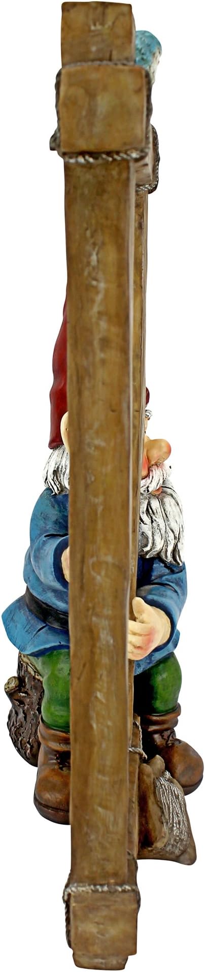 Design Toscano HF5152401 Garden Gnome Statue - Ringing His Chimes Garden Gnome - Lawn Gnome,full color