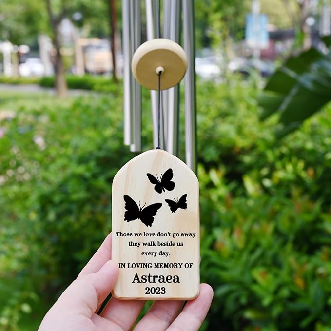 Memorial Wind Chimes - Sympathy Gifts - Memorial Gifts - Bereavement Gifts - Remembrance Gifts - Grieving Gifts - Funeral Gifts - Condolences Gift - in Memory of Loved One