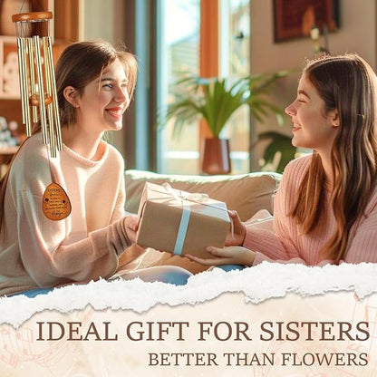 Gifts for Sister Women Best Friend Bestie Aunt Nana Friendship - Birthday Mothers Day Christmas Thanksgiving Wedding Graduation Valentines Day Thank You Gift Ideas Wind Chimes