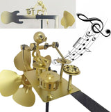 Handmade Metal Drummer Windmill – Wind-Powered Yard Art Sculpture, Garden Decor for Lawn, Patio, or Courtyard – Outdoor Percussionist Figurine Gift（Drummer-B）