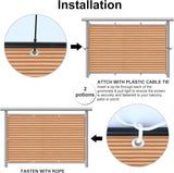 Eden's Decor Balcony Privacy Screen Brown/Khaki 2'6"x 33' Cover Mesh Windscreen Weather-Resistant UV Protection for Backyard Deck, Patio, Balcony, Pool, Porch, Fence, Railing, Gardening
