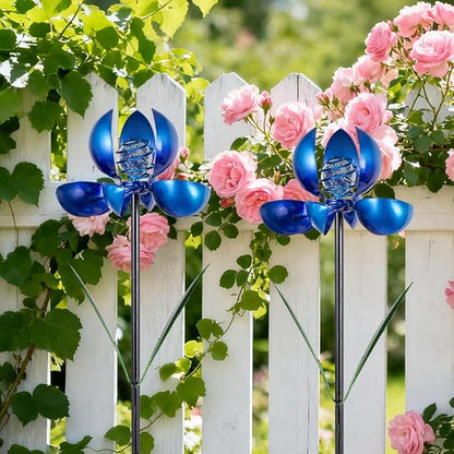 Metal Wind Spinners Outdoor,2Pack Pinwheels for Yard and Garden, Decorative Garden Stakes for Patio,Lawn, Outdoor