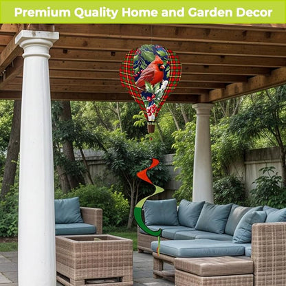 Briarwood Lane Cardinal and Holly Hot Air Balloon Spinner
