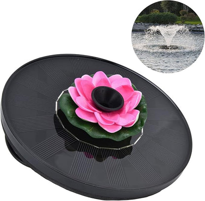 Solar Powered Fountain Water Pump, Floating Mini Solar Fountain with 4 Spray Styles, 16cm Diameter - Environmentally Friendly, Easy Setup, Ideal for Birdbaths Garden Ponds (Lotus 2)