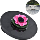 Ymiko Solar Pond Fountain Outdoor Water Feature with 4 Spray Patterns Mini Solar Powered Fountain for Garden Decor Pink