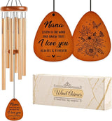 Nana Gifts for Mothers Day, Nana Birthday Gifts, I Love You Wind Chimes Outside for Nanas, Idea Nanas Presents for Mothers Day, Birthday, Thanksgiving, Christmas, 36"