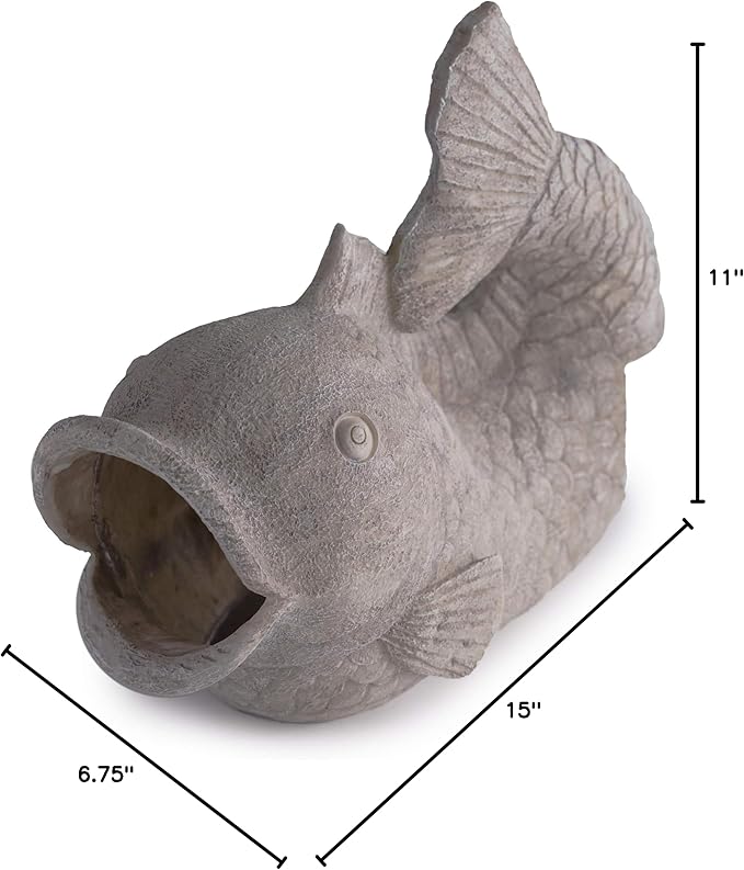 Wind & Weather Friendly Fish Decorative Garden Down Spout