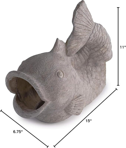 Wind & Weather Friendly Fish Decorative Garden Down Spout