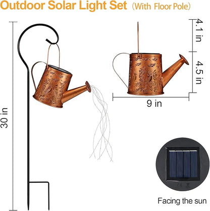 Solar Watering Can Light, Solar Powered Hanging Lantern Landscape Lights, Decorative Garden for Yard Waterproof Garden Decor, Gifts for Mom, Grandma（Cardinal）