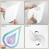 Wind Spinners, 2× 3D Stainless Steel Outdoor Hanging Wind Spinner, 2× Metal Pendants and 3× 360° Rotating Hooks with Wirerope, Reflective Decor for Outside Yard and Garden (Shape No.1)