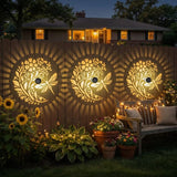 Gardsee Solar Fence Lights 6 Pack Solar Deck Lights Waterproof LED Solar Powered Step Light Wall Lights Outdoor Decorations Warm Yellow Light Decorative Lighting for Garden (Black 5)