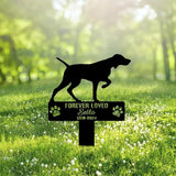 Custom Pointer Dog Metal Memorial Garden Stake Personalized Pet Grave Marker Name Sign Remembrance Stake Decor,Memorial Statue Sign for Garden Outdoor Outside Yard Decor Sympathy Dog Loss.