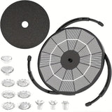 HEERTTOGO 1Pc of 3.5W Solar Fountain, Solar Fountain Pump with 12 nozzles, Solar Bird Bath Fountain for Bird Bath, Garden Decoration, Ponds, Fish Tanks, and Aquariums