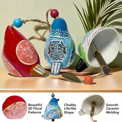 Bird Song Bell Wind Chime, Hanging Bell Bird Song Bell Garden Decoration, Hanging Rustic Wind Chime, Memorial Wind Chimes for Outside and Indoor, Gifts for Mom Friends (Grey)