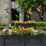 4 Pack Hummingbird Decorative Garden Stakes,Waterproof Garden Decor for Outside,Metal Yard Art Spring Decor for Outdoor Porch Lawn Pathway