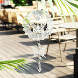 LONGSHENG - SINCE 2001 - Rainbow Maker Crystal Sun Catcher Wind Spinner for Indoor Outdoor Hanging Decor, with Silver Butterfly and Hook Decorative for Window Home Garden Birthday Gift