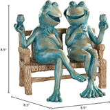 Snoogg Happy Hour Frogs Garden Statue