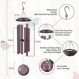 Memorial 32" Wind Chimes for Loss of Loved One, Personalized in Loving Memory of Wind Chimes, Memorial Gifts for Sympathy Best Bereavement Gifts Idea, Produced in USA
