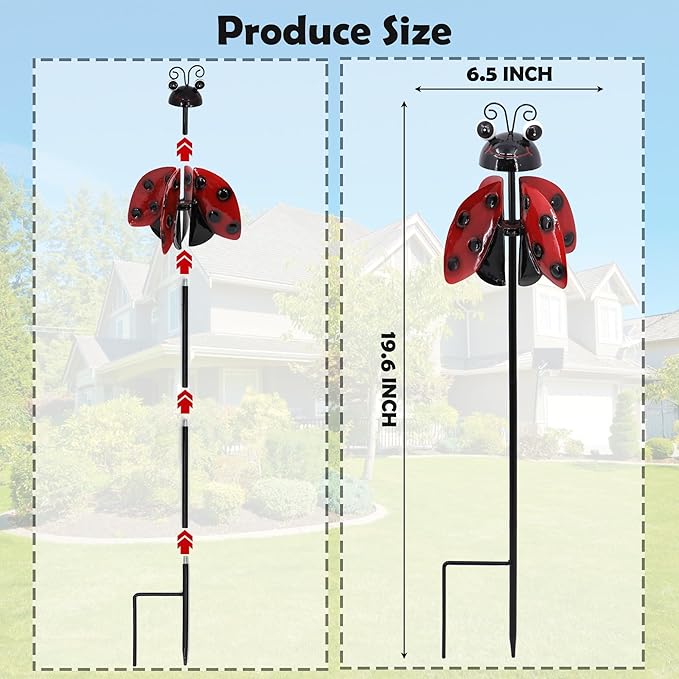 Metal Wind Spinners Outdoor from, Guangxie Set of 2 Garden Decor for Outside, Yard, Patio, Lawn